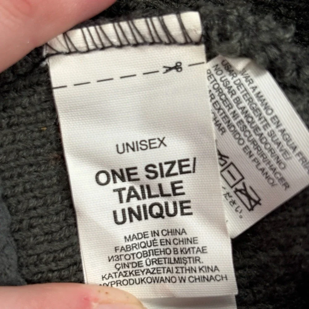 The North Face Gray Knit Fleece Lined Beanie Hat Unisex One Size Outdoor